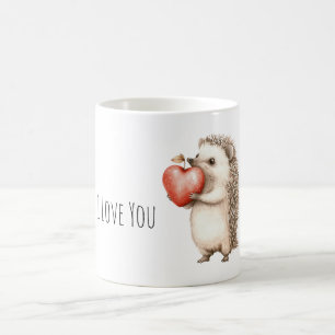 Caneca De Café Doce Ouriço Amor Coração