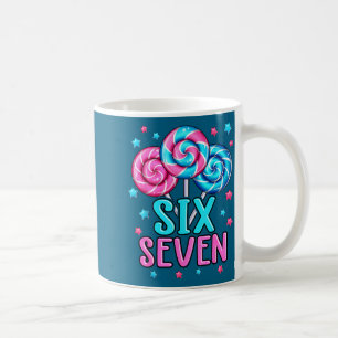 Caneca De Café Doce pirulito candy seis sete 67 meme para menina