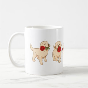 Caneca De Café Doce Rosa Cachorrinho