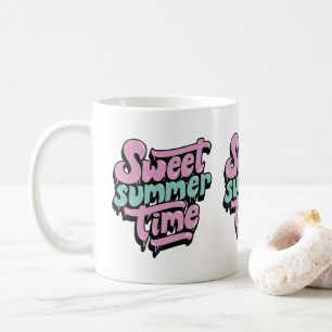 Caneca De Café Doce Tempo de Verão Retrô