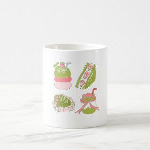 Caneca De Café Doces Bebidas de Matcha e Morango