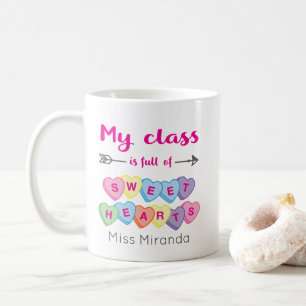 Caneca De Café Doces Corações Personalizados Dias de os namorad
