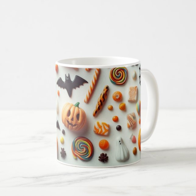 Caneca De Café Doces de Halloween (Frente Esquerda)