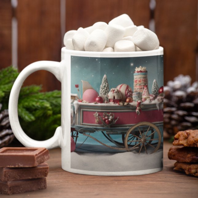 Caneca De Café Doces de Natal Whimsso Cart 2 Mug (Whimsical Christmas Candy Cart 2 Mug
)