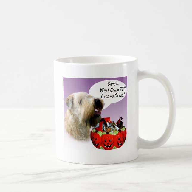 Caneca De Café Doces de Terrier Halloween, De Roda Revestida Maci (Direita)