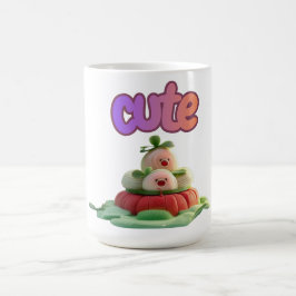 Caneca De Café Doces Delícias Arte Kawaii 3D – Camiseta Pastel Pa
