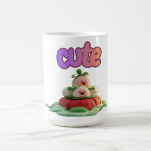 Caneca De Café Doces Delícias Arte Kawaii 3D – Camiseta Pastel Pa