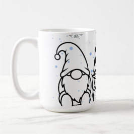 Caneca De Café Doces Gnomos de Natal Design de Férias.
