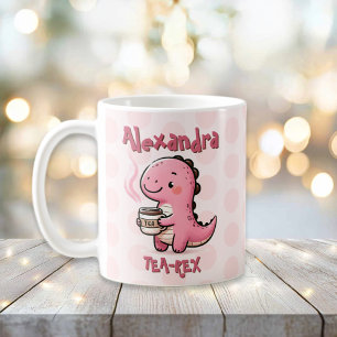 Caneca De Café Docinho Tea-Rex Personalizado Dinossauro Animal Pu