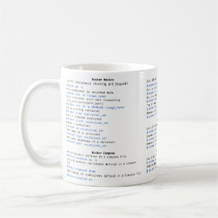 Caneca De Café DOCKER Cheat Sheet MUG