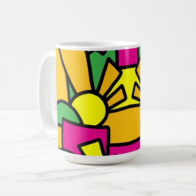 Caneca De Café Dodle Festivo Art 42º (Frente Esquerda)