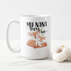 Caneca De Café Doe and Fawn Minha Nana me ama
