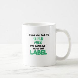 Caneca De Café Doença Celielefônica Leia Livre O Rótulo Glúten I
