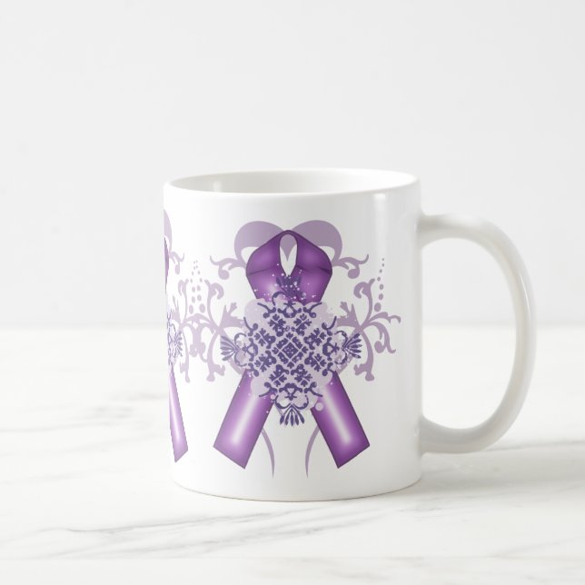 Caneca De Café Doença de Alzheimer e Câncer de pâncreas mês (Direita)