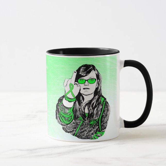 Caneca de café Doença de Lyme F Off (Direita)