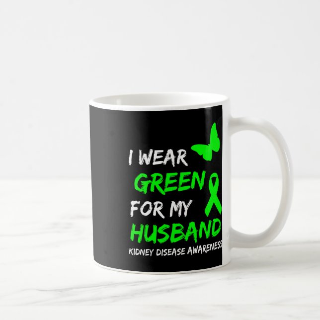 Caneca De Café Doença Eu Visto Verde Para Minha Fita Marido (Direita)