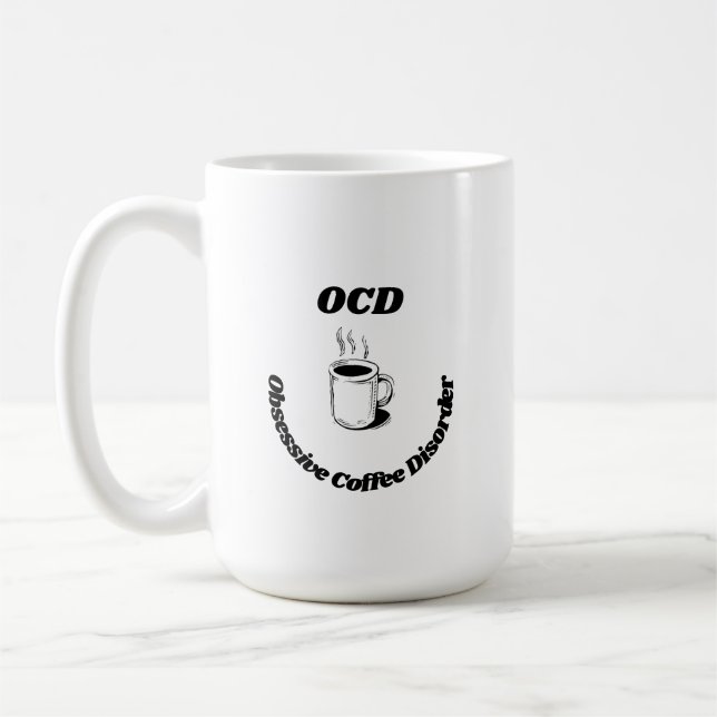 Caneca De Café Doença Obsessiva Do Café Mug De Café (Esquerda)