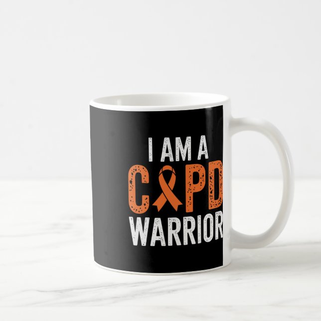 Caneca De Café Doença pulmonar pulmonar do Guerreiro da Copd Emph (Direita)