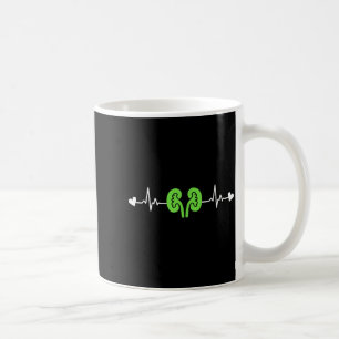 Caneca De Café Doença Renal Conscientização Batimento Cardíaco Tr