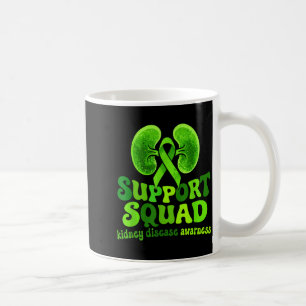 Caneca De Café Doença renal conscientização fita verde groovy
