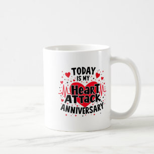 Caneca De Café Doenças do Coração Aberto Aniversário de Ataque Ca