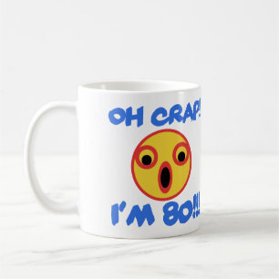 Caneca De Café Doente 80 de Aniversário Engraçado presente