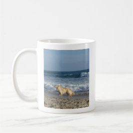 Caneca De Café Dog At The Beach 