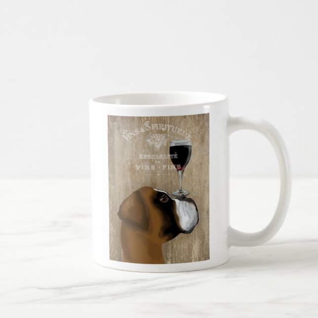 Caneca De Café Dog Au Vin Boxer (Direita)