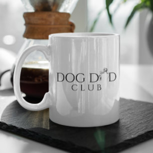 Caneca De Café Dog Dad Club Arte Minimalista de Linha