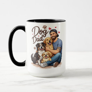 Caneca de Café Dog Dad Fuel - Caneca Perfeita para