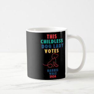 Caneca De Café Dog Lady Votes Kamala - Harris Walz 1