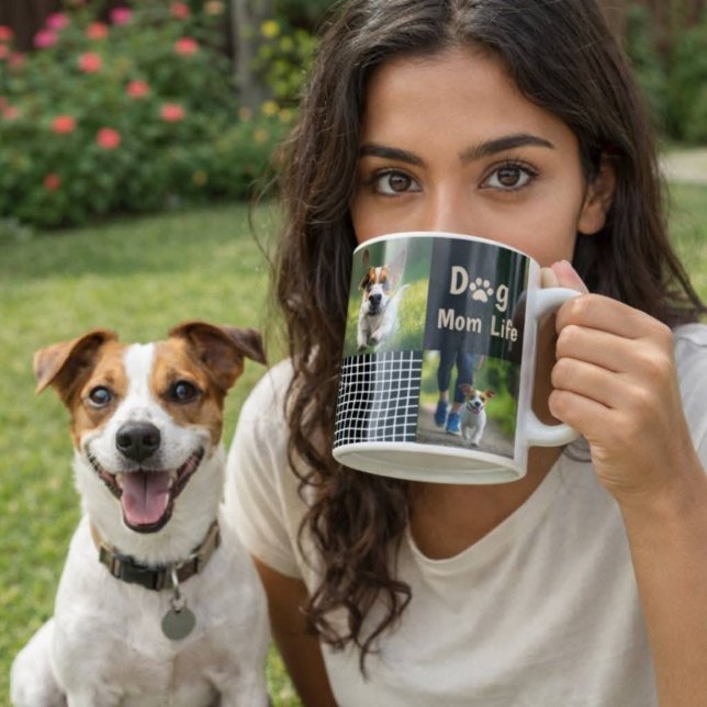 Caneca De Café Dog Mom Mode ON Modern Pet Lover Design (Criador carregado)