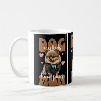 Caneca De Café Dog Mom Mug – Heart & Paw Design – Cute Pet Lover 