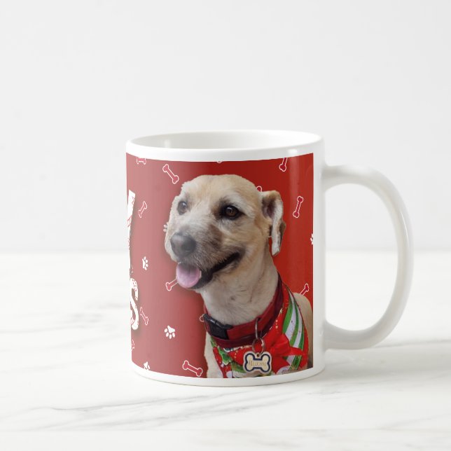 Caneca De Café Dog Wishing you Merry Christmas Mug (Direita)