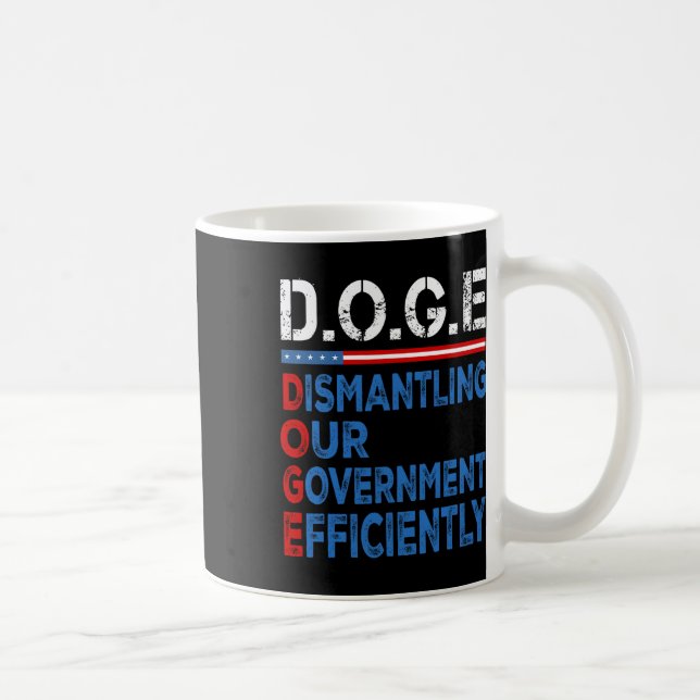 Caneca De Café Doge Desmantelando Nosso Governo Eficientemente Me (Direita)