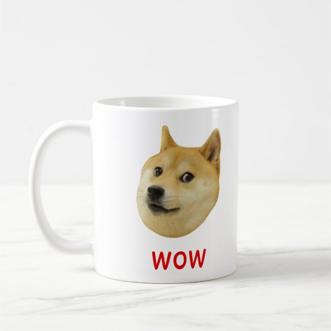 Caneca De Café Doge muito wow muito cão tal Shiba Shibe Inu (Esquerda)