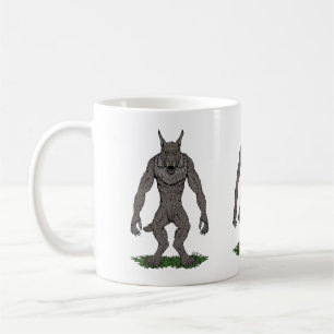 Caneca De Café Dogman Cryptid ou Werewolf