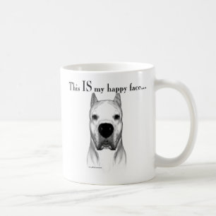 Caneca De Café Dogo Argentino Happy Face