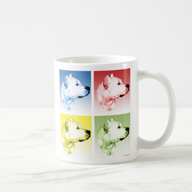 Caneca De Café Dogo Argentino Pop Art (Direita)