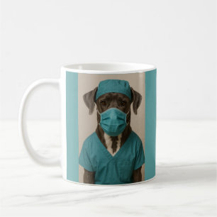 Caneca De Café Dogue Alemão em Jaleco