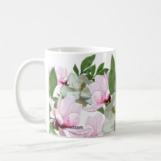 Caneca de Café Dogwood Low Poly (Esquerda)