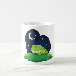 Caneca De Café Doido Design de Observação de Estrelas Sapo Kawaii