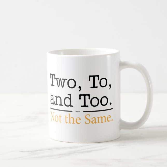Caneca De Café Dois, a, e demasiado.  Não o mesmos (Direita)