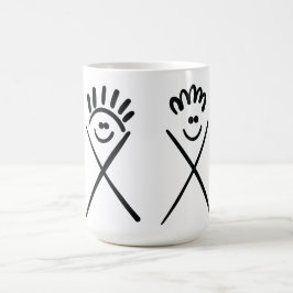 Caneca De Café Dois Amigos Mínimos – Arte Linear