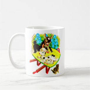 Caneca De Café dois cabras, um gatinho