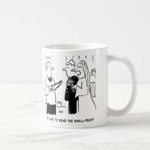 Caneca De Café Dois Casamentos Pareciam Cartoons.