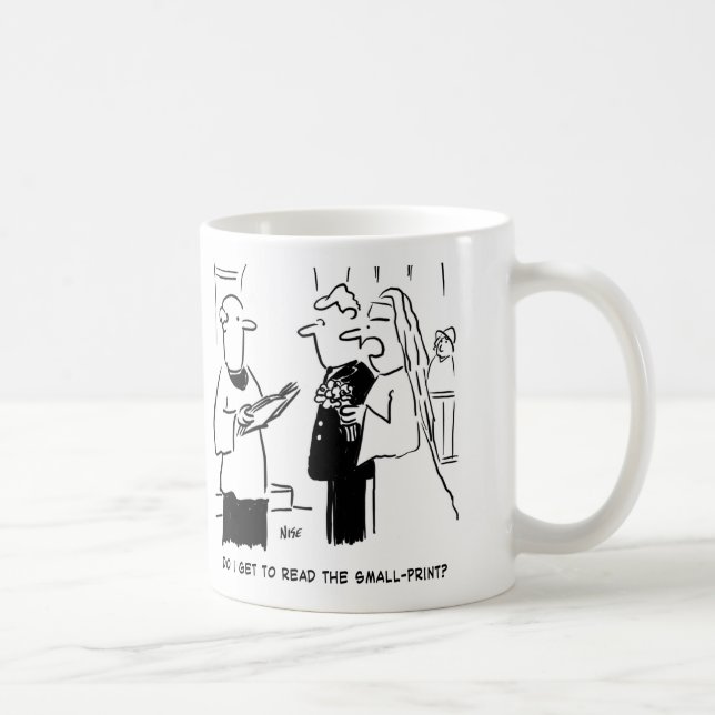 Caneca De Café Dois Casamentos Pareciam Cartoons. (Direita)