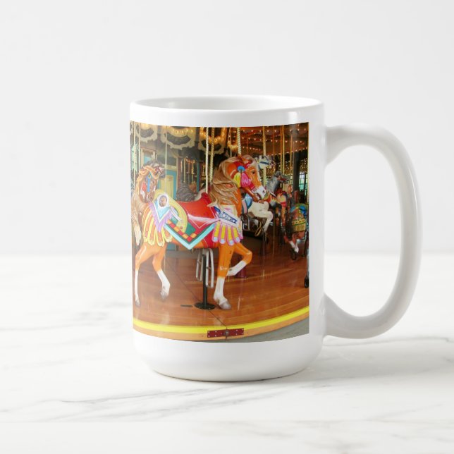 Caneca De Café Dois Cavalos Carrossel Zoo Seattle (Direita)