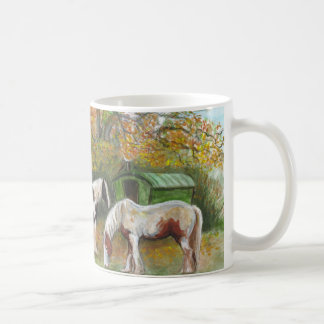 Caneca De Café Dois cavalos e um vagão aciganado
