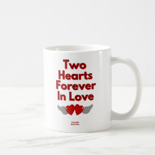 Caneca De Café Dois Corações Para Sempre No Café Mug